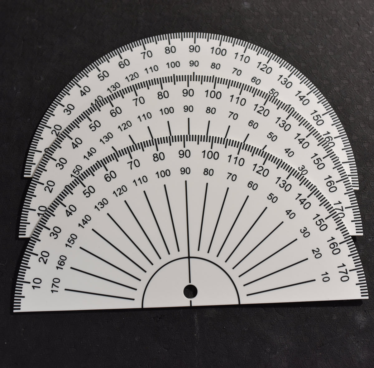 180 Degree Protractor set of 3