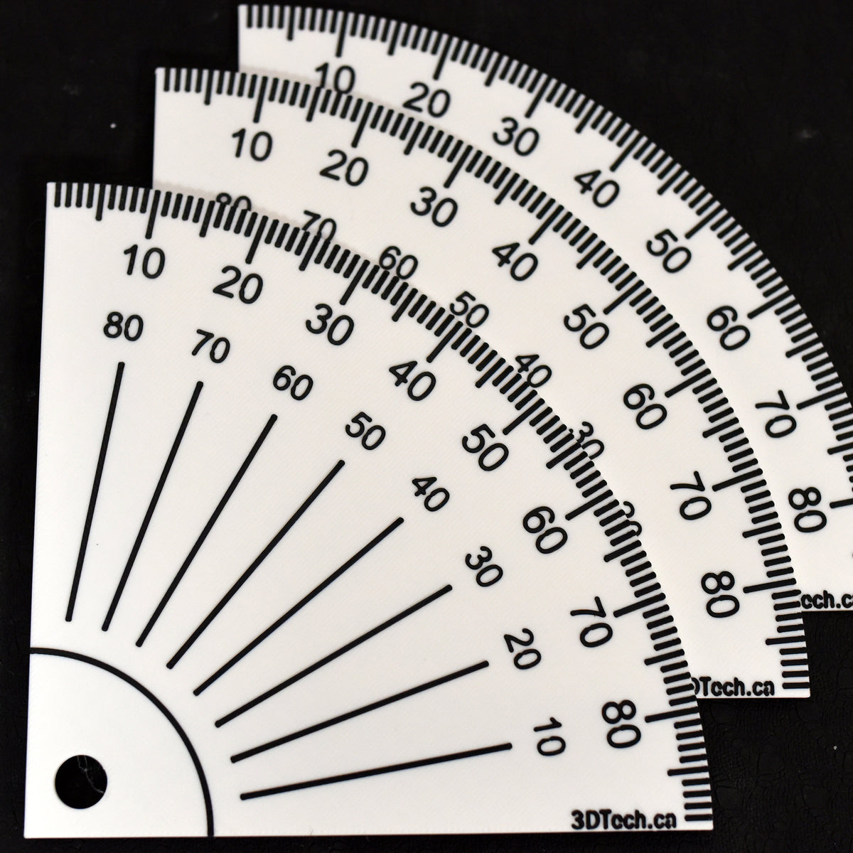 90 Degree Protractor set of 3